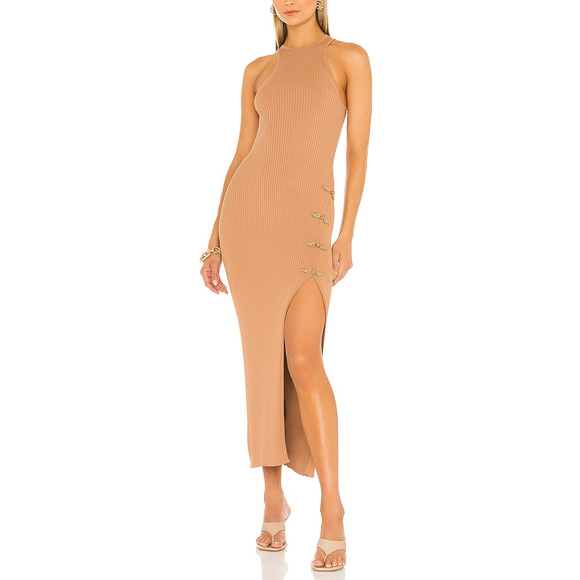 Sau Lee 'Parker' Brown Viscose Knit Dress Size 2 - Picture 1 of 5